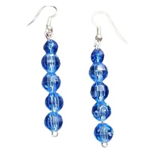 Blue Beaded Earrings